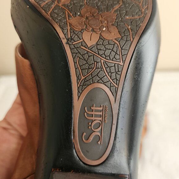 SOFFT Vintage-Style Brown Leather Strap Sandals- Size 6 - Picture 7 of 12